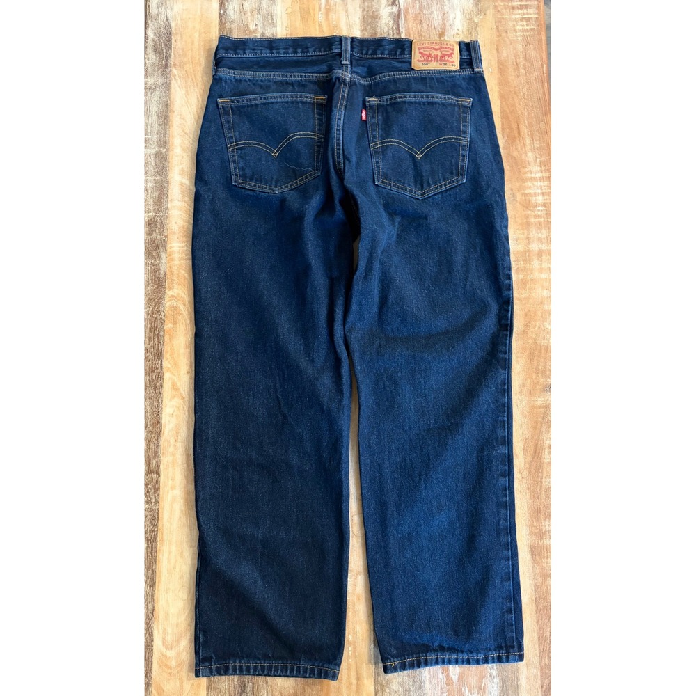 Levi's 550 Bundle Relaxed Fit Dark Wash Jeans 2 Pairs Mens 36x30 - Picture 7 of 11